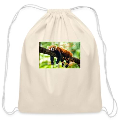 Fox napping meme - Cotton Drawstring Bag