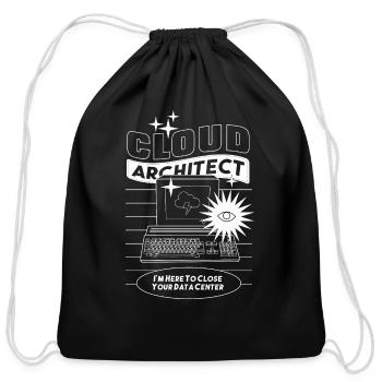 Retro computer technology - Cotton Drawstring Bag - black - Front