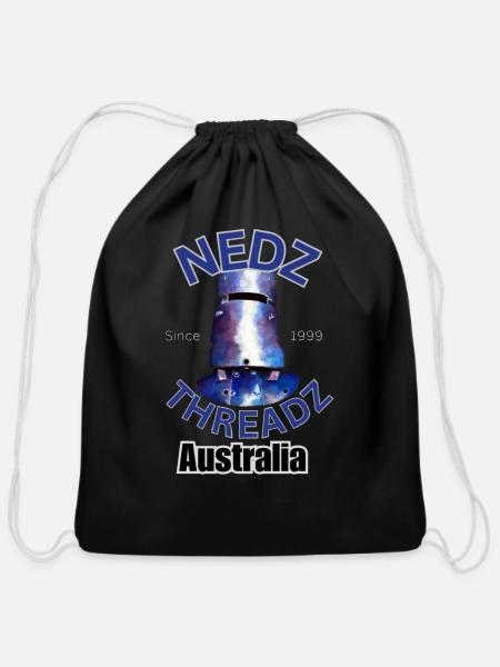Nedz Threadz Australia - Cotton Drawstring Bag - black