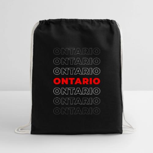 Ontario Outline - Cotton Drawstring Bag