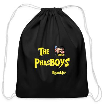 RichieWap - Vibes only - The PhasBOYS - Cotton Drawstring Bag - black - Front