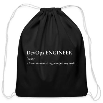 DevOps Engineer Developer - Cotton Drawstring Bag - black - Front