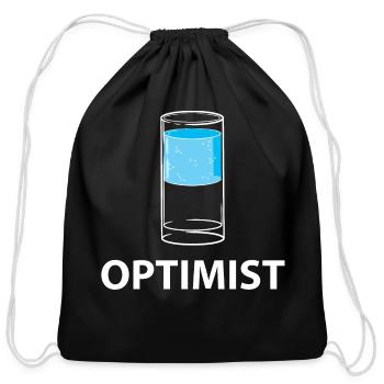 Optimist Beverage - Cotton Drawstring Bag - black - Front