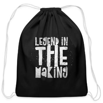 Legend in the Making fantastic, badass, alpha hero - Cotton Drawstring Bag - black - Front
