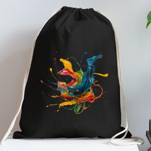 Chromatic Flow - Cotton Drawstring Bag