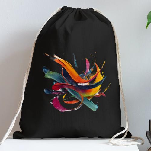 Colorful Waves - Cotton Drawstring Bag