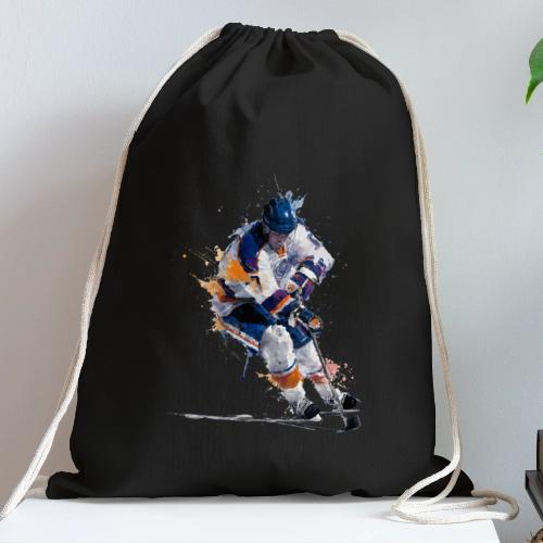 Hockey: Icy Streaks - Cotton Drawstring Bag