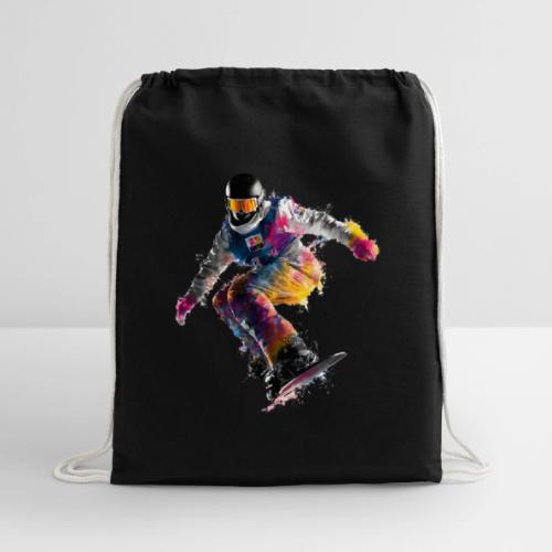 Snowboarding: Frozen Palette - Cotton Drawstring Bag