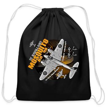 De Havilland Mosquito DH98 Vintage Multirole Comba - Cotton Drawstring Bag - black - Front