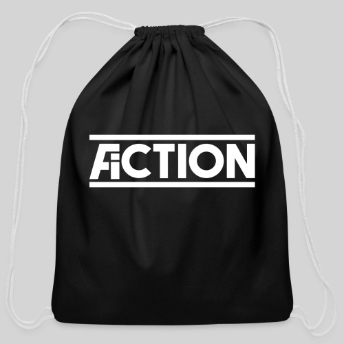 Action Fiction Logo (White) - Cotton Drawstring Bag