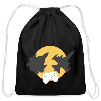 Video Game - Cotton Drawstring Bag - black - Front