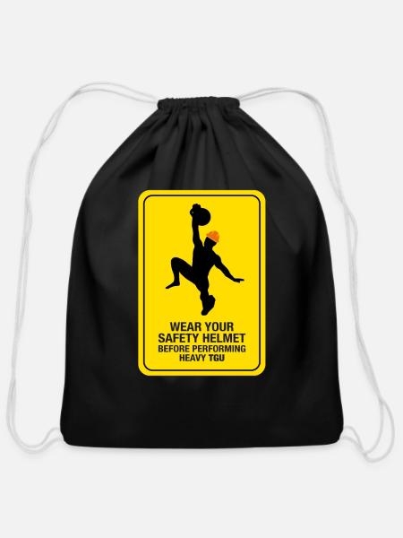 Heavy Turkish Get up - Cotton Drawstring Bag - black