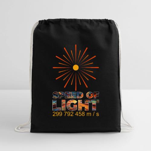 Speed of light - Cotton Drawstring Bag