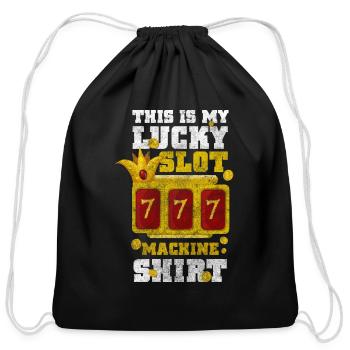 Casino Slot Machine Gambles Casino - Cotton Drawstring Bag - black - Front