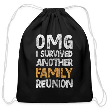 Family Meal Family Member - Cotton Drawstring Bag - black - Front