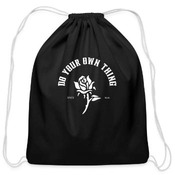 Do your own thing Tshirts - Cotton Drawstring Bag - black - Front