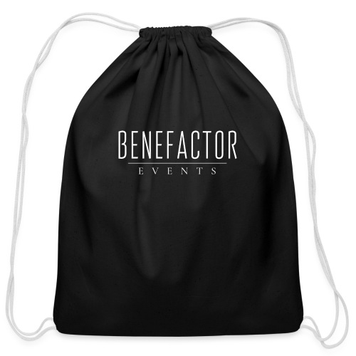 Benefactor White Logo - Cotton Drawstring Bag