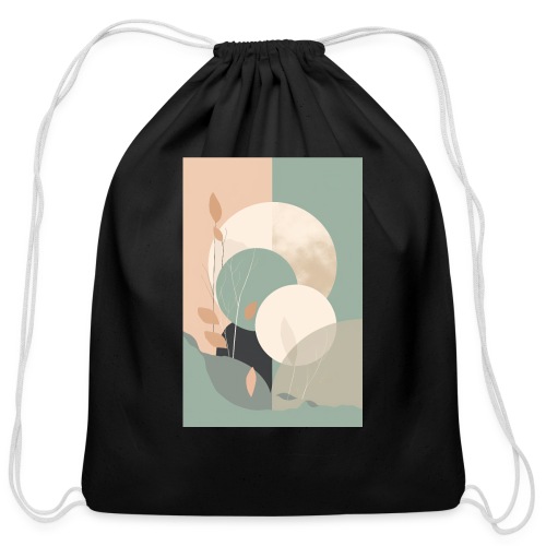 Day to Night in the Garden - Cotton Drawstring Bag