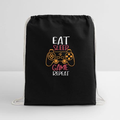 Eat, Sleep, Game, Repeat! - Cotton Drawstring Bag
