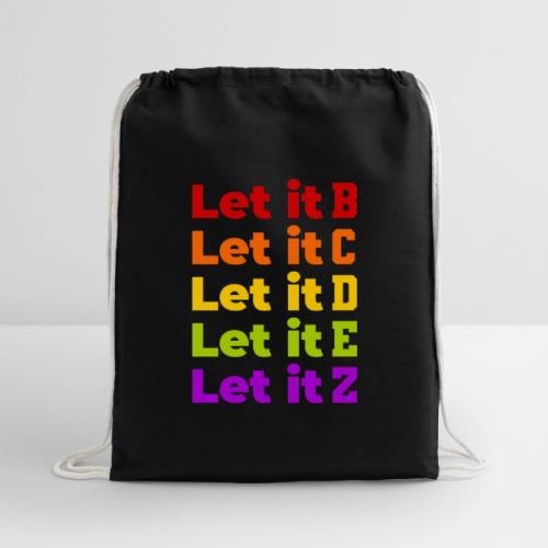 Let It Be Alphabetical - Cotton Drawstring Bag