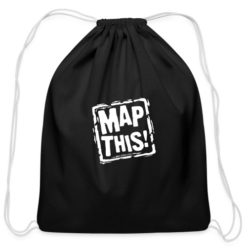 MapThis! White Stamp Logo - Cotton Drawstring Bag