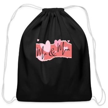 ME & MOM - Cotton Drawstring Bag - black - Front