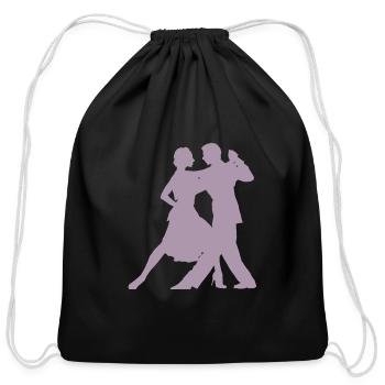 Minimalist Dance Silhouette Latin American - Cotton Drawstring Bag - black - Front