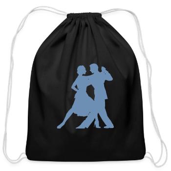 Minimalist Dance Silhouette Latin American - Cotton Drawstring Bag - black - Front