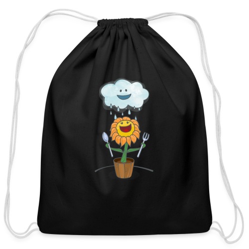 Cloud & Flower - Best friends forever - Cotton Drawstring Bag