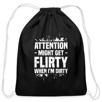 Mud Run - Cotton Drawstring Bag - black - Front