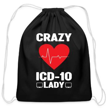 Clinical Coding Specialist | Hospital Gifts - Cotton Drawstring Bag - black - Front