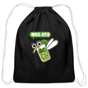 Mos-jito Bartender Gift - Cotton Drawstring Bag - black - Front