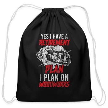 Wood Ax Wood Maker Forest - Cotton Drawstring Bag - black - Front