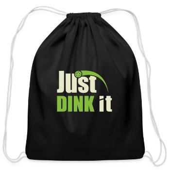 Just Dink It - Cotton Drawstring Bag - black - Front