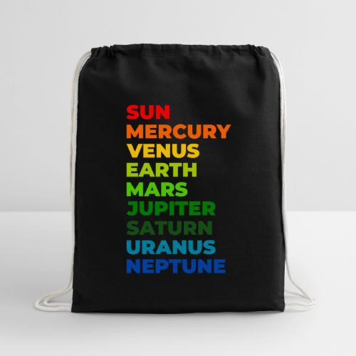 Color the solar system - Cotton Drawstring Bag