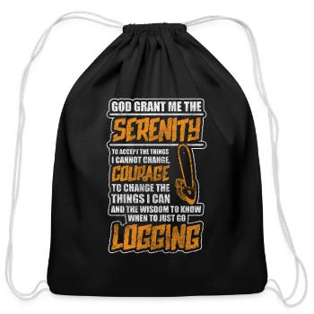 Lumberjack Chainsaw Chainsaw - Cotton Drawstring Bag - black - Front
