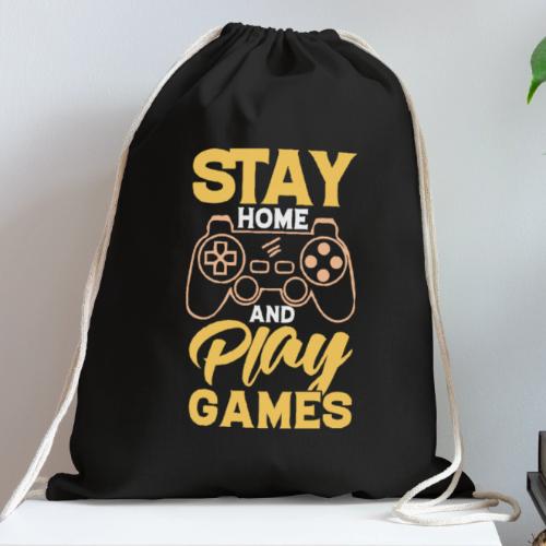 Stay & Play Games! - Cotton Drawstring Bag
