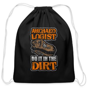 Archaeologist Heritage Profession - Cotton Drawstring Bag - black - Front