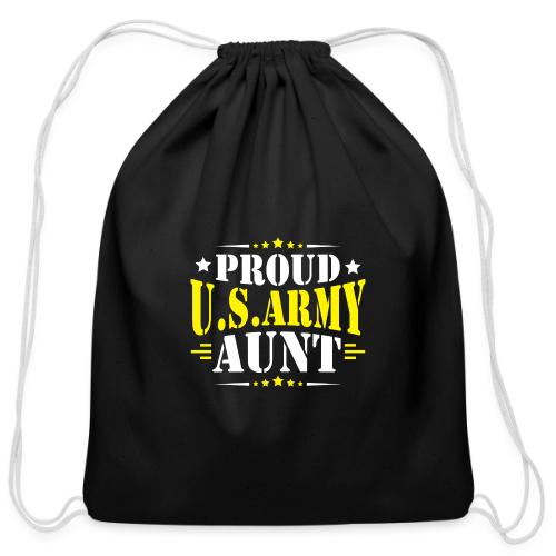 Proud USA army Aunt - Cotton Drawstring Bag
