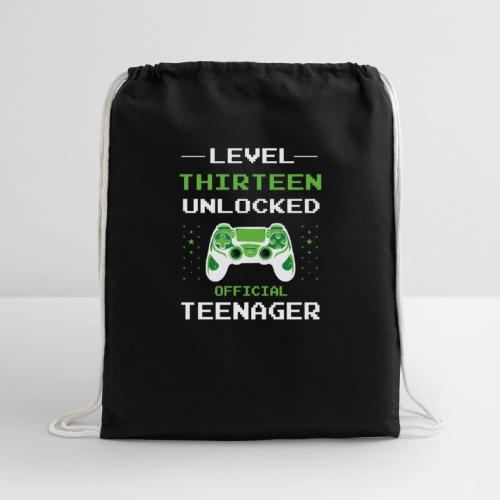 Level Thirteen Unlocked: Official Teenager - Cotton Drawstring Bag