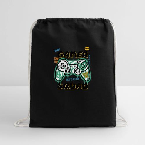 Gamer Squad: Time to Win - Cotton Drawstring Bag