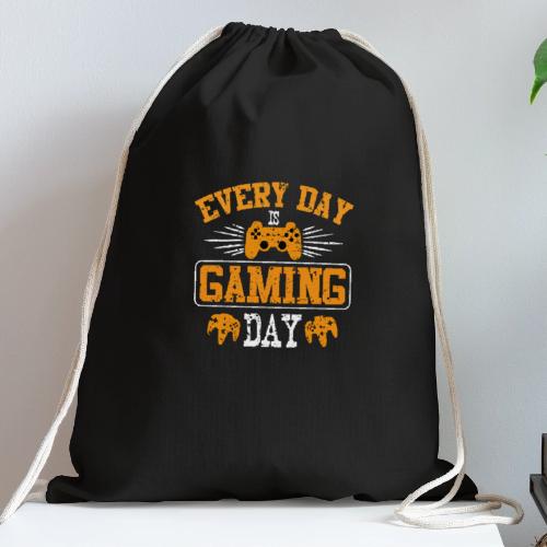 Every Day Is Gaming Day! - Cotton Drawstring Bag