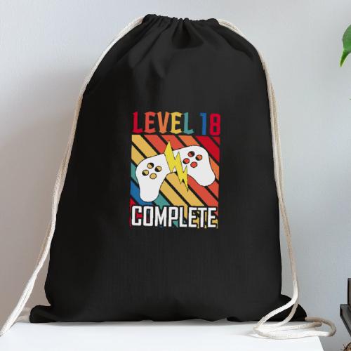 Level 18 Complete! - Cotton Drawstring Bag