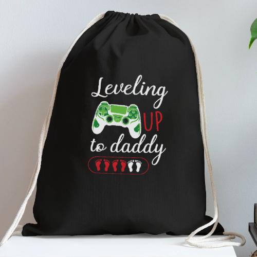 Leveling Up to Daddy Gamer - Cotton Drawstring Bag