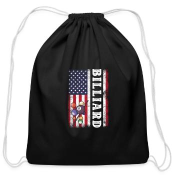 Darts American Flag Dartboard Bullseye Lovers - Cotton Drawstring Bag - black - Front