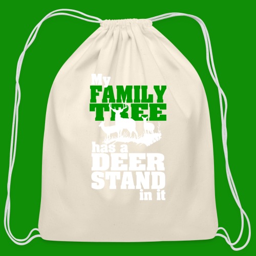 Deer Stand Family Tree - Cotton Drawstring Bag