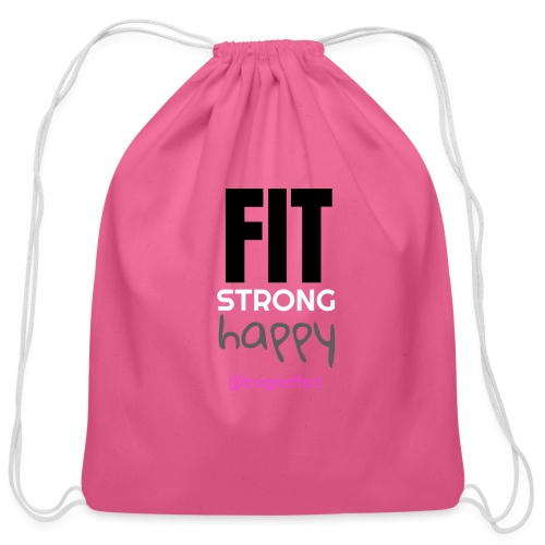 fit strong happy colour - Cotton Drawstring Bag
