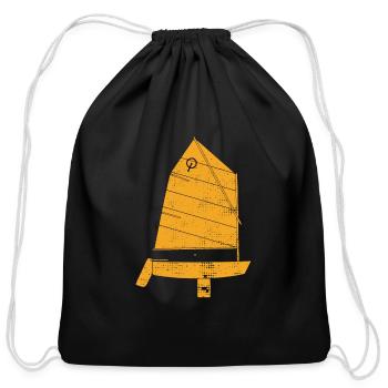 Optimist Sailing - Cotton Drawstring Bag - black - Front