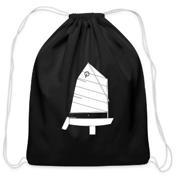 Optimist Sailing - Cotton Drawstring Bag - black - Front