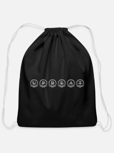 Upbeat - Cotton Drawstring Bag - black